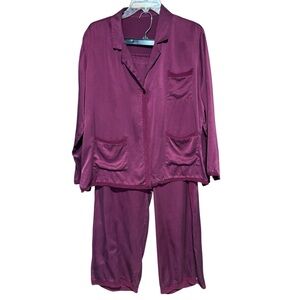 WinterSilks 100% Genuine Silk Vintage Pajamas Large